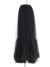 Luxury Lace Embroidered Tulle Skirt